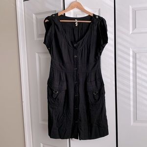 Anthropologie Brand Maeve Stay Sail Cargo Dress, Black, Size 12